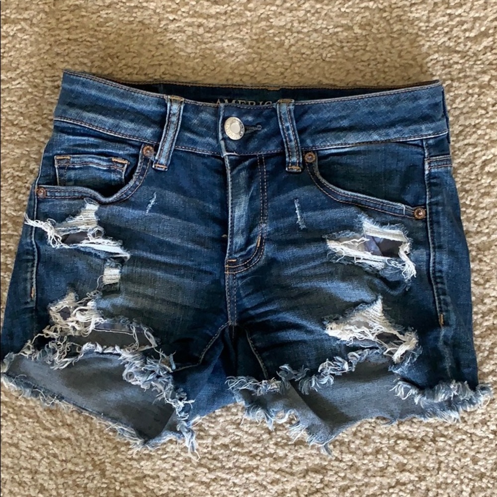 American Eagle midi jean shorts